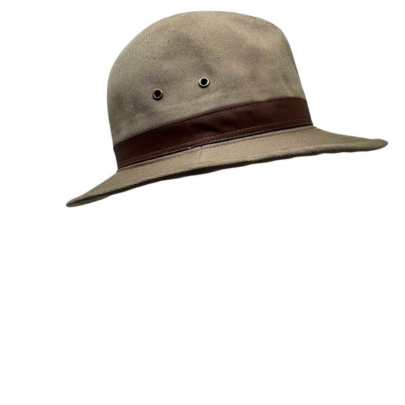 Dorfman Hat Co. Men's Twill Outback Hat beige UPF 50 size Large - Picture 1 of 10